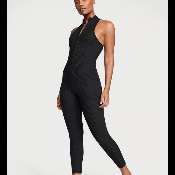 Victoria's Secret Jumpsuit Pink active Base Layer Black Sz S Victoria’s Secret - Picture 2 of 4